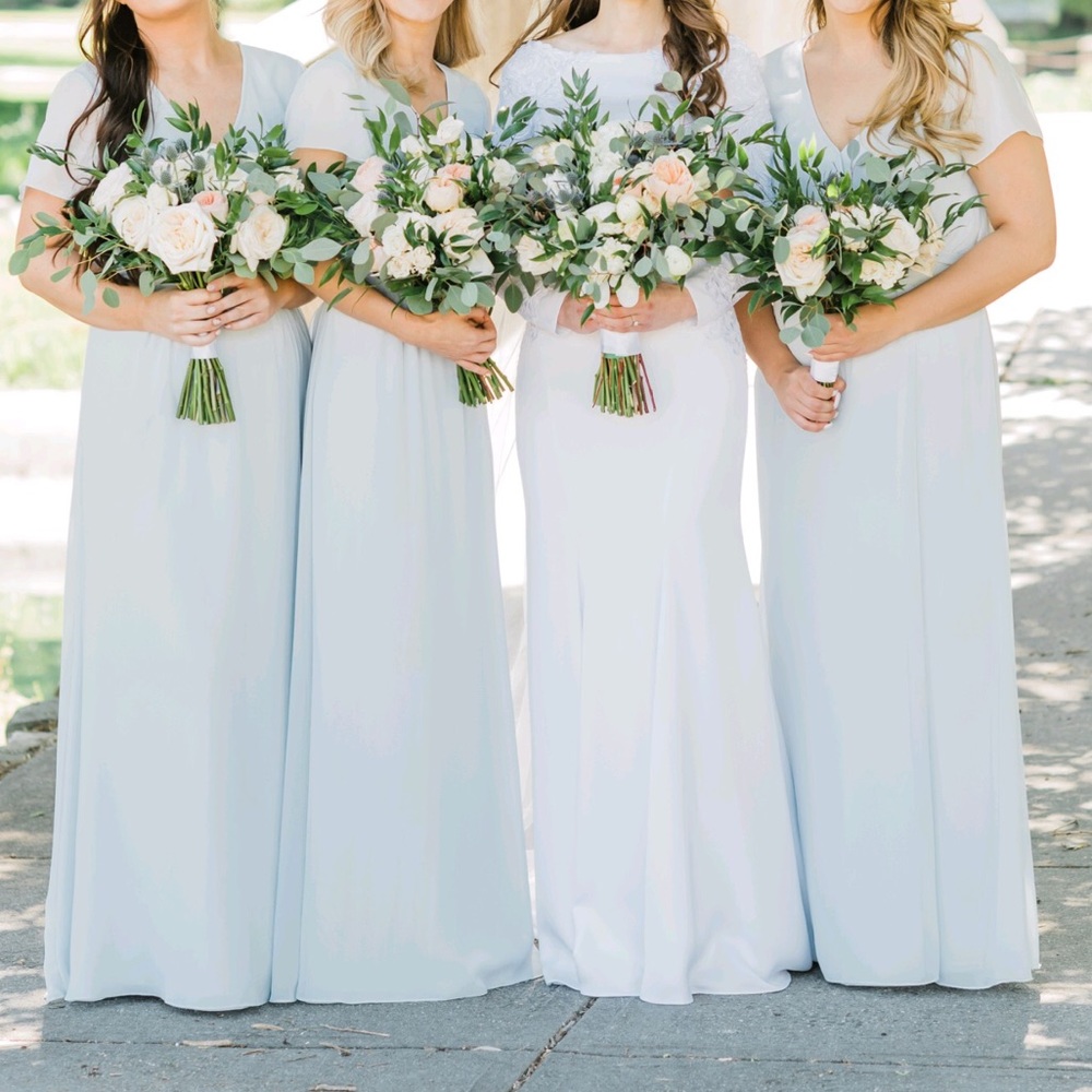 powder blue  dress